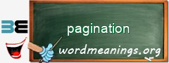 WordMeaning blackboard for pagination